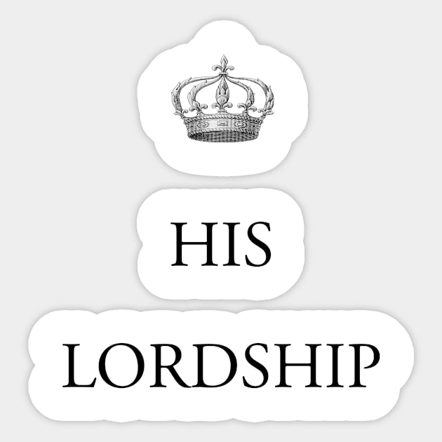 His Lordship Sticker by babydollchic